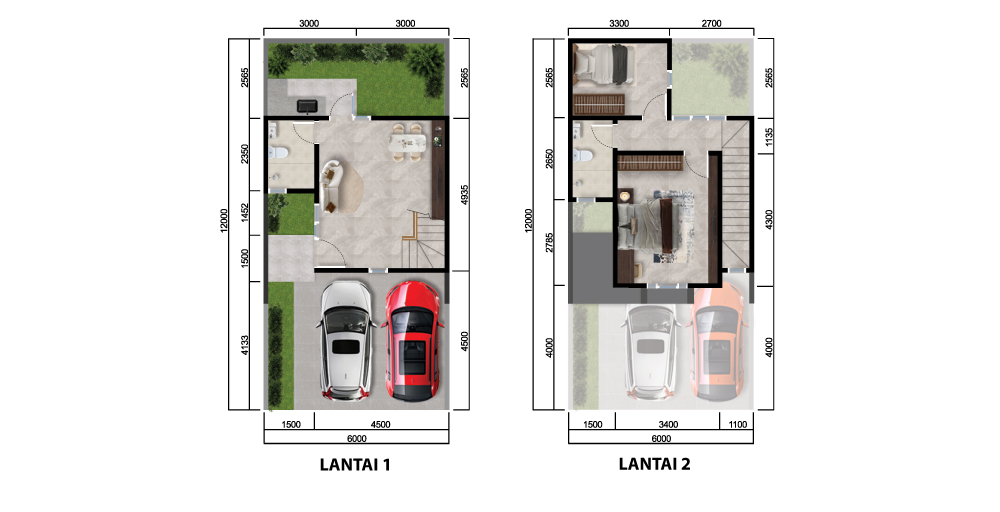 Tipe LEXY 6 2BR @ Cluster Lexy