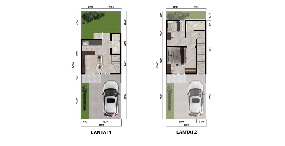 Tipe Pad-X 2BR @ Cluster Pad-Home