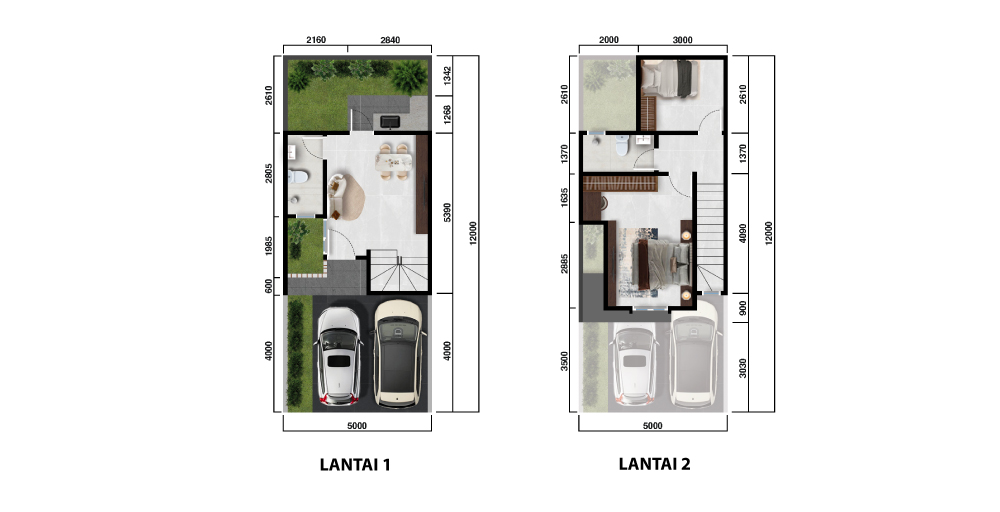 Tipe PINANG ASRI 5 2BR @ Cluster Pinang Asri